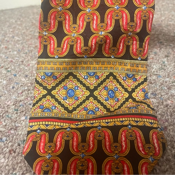 Vintage Pierre Balmain Men’s Neck Tie 100% Silk Paris Abstract 90’s Designer - Picture 3 of 5